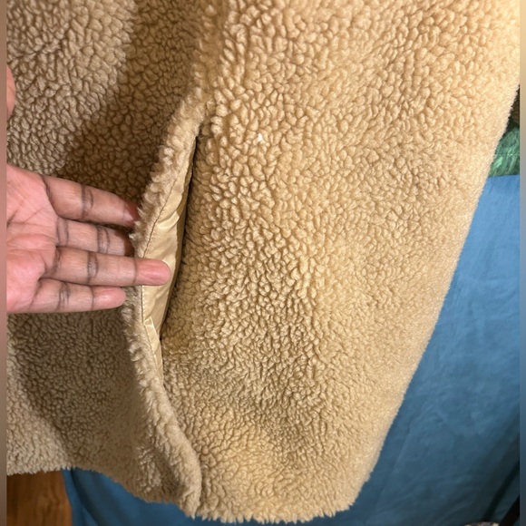Abercrombie & Fitch Tan Sherpa Jacket w Pockets: New No Tags - Picture 8 of 8